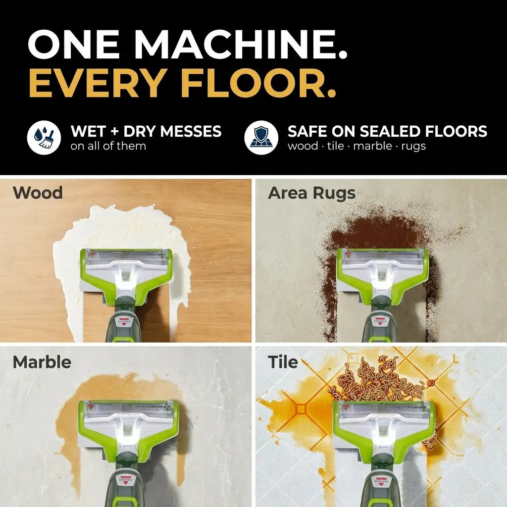Wood. Tile. Marble. Rugs. One answer.