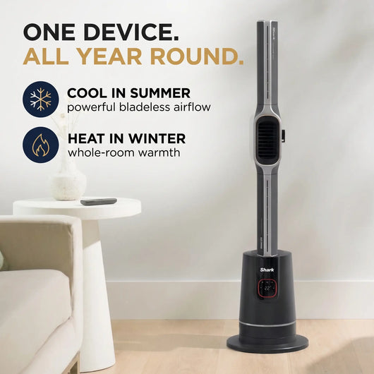 Shark TurboBlade Cool + Heat 2-in-1 Bladeless Tower Fan & Space Heater