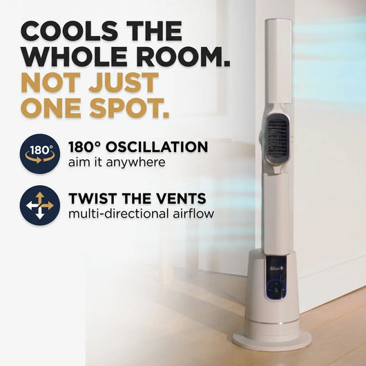 Shark TurboBlade Cool + Heat 2-in-1 Bladeless Tower Fan & Space Heater