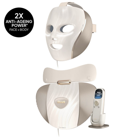 Shark CryoGlow Clinic LED Face + Body System - White Gold