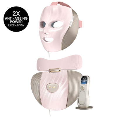 Shark CryoGlow Clinic LED Face + Body System - White Gold