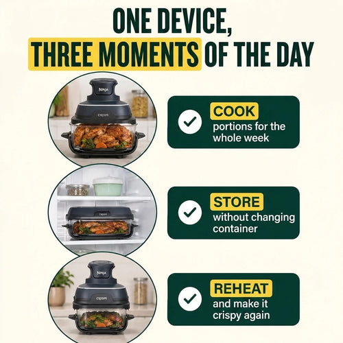 Ninja CRISPi – The glass air fryer that cooks, stores and reheats in the same container