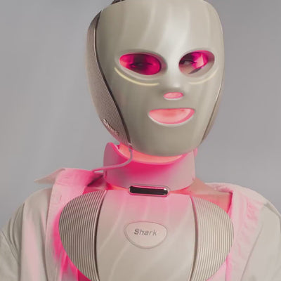 Shark CryoGlow Clinic LED Face + Body System - White Gold